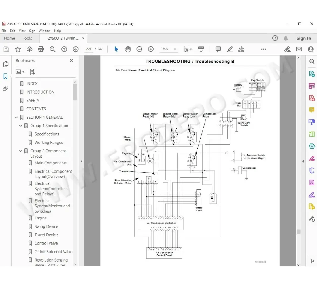 Hitachi Excavator Zaxis ZX40U-2 ZX50U-2 service manual